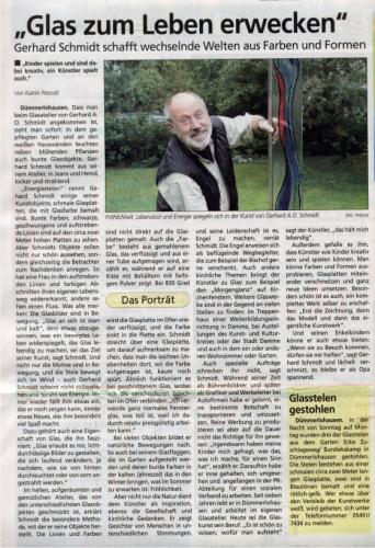 Artikel der Vechtaer Rundschau über Gerhard Schmidt